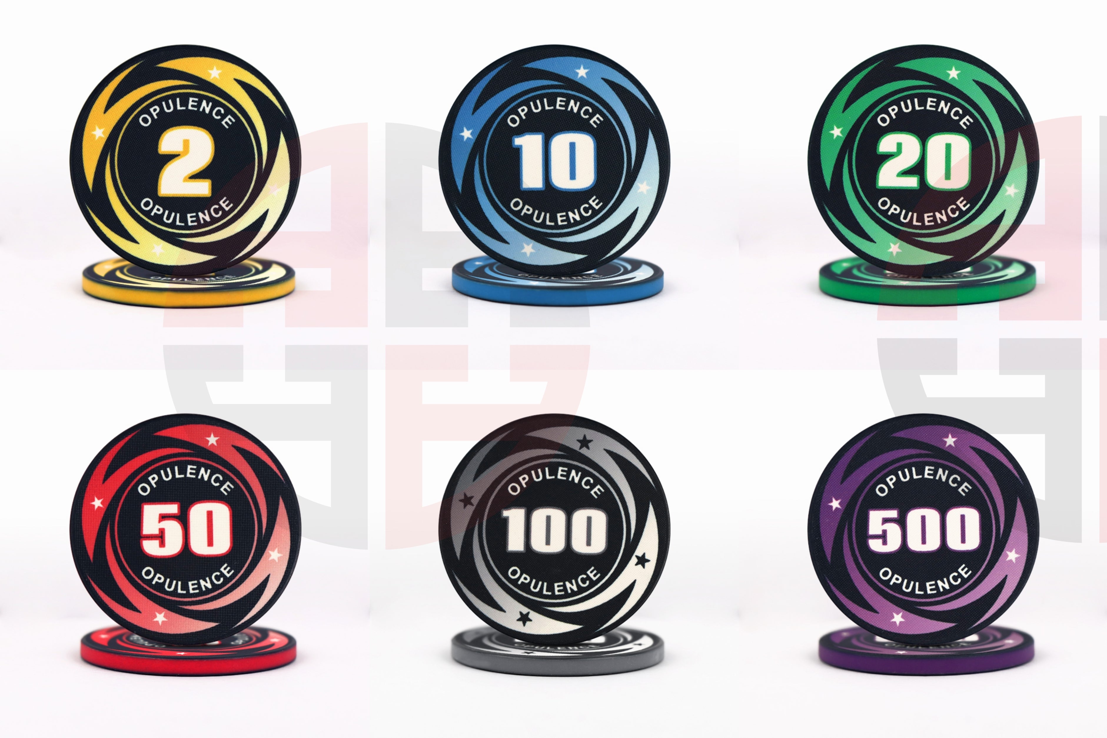 Opulence Keramik-Pokerchip-Set mit 500 Chips